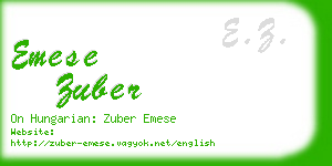 emese zuber business card